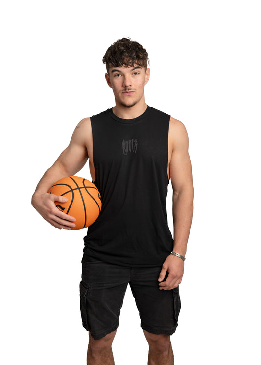 Black with Black Puff Print - Unisex Ultra Lightweight Basketball Training Vest